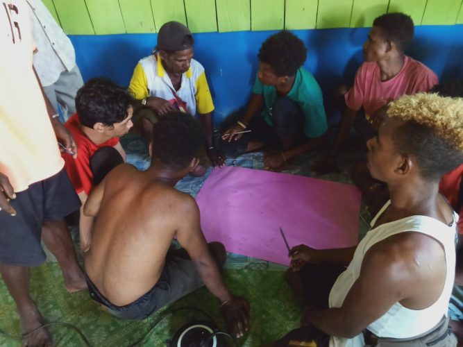 Lokakarya Pemetaan Partisipatif Wilayah Adat dan Penguatan Kapasitas Komunitas/Marga di Kampung Wonosobo, Distrik Moi Sigin, Kabupaten Sorong, Papua Barat